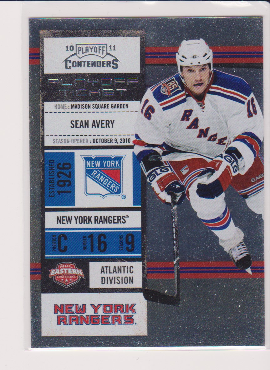 (image for) 2010-11 Playoff Contenders Playoff Tickets #13 Sean Avery 90/100